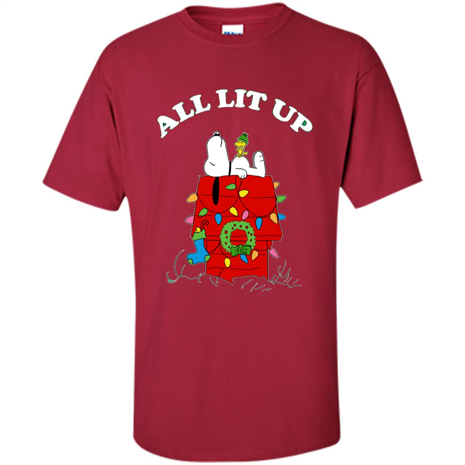 Peanuts By Schulz Snoopy Young Men_s Christmas - Shirt