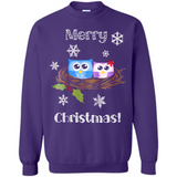 Cute Christmas Shirt Merry Christmas Snowflakes Owls Nest