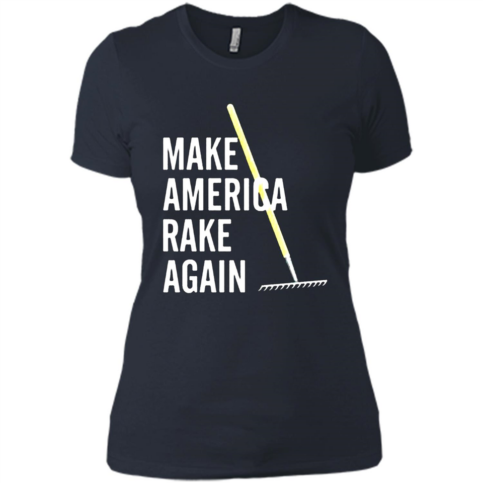 Make America Rake Again California Fires Paradise Youth T-Shirt PINGPONG - Ladies' Boyfriend T-Shirt