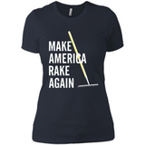 Make America Rake Again California Fires Paradise Youth T-Shirt PINGPONG - Ladies' Boyfriend T-Shirt