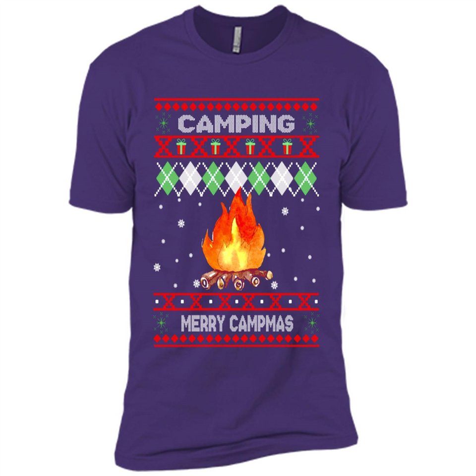 Merry Campmas Ugly Christmas - Premium Short Sleeve T-Shirt