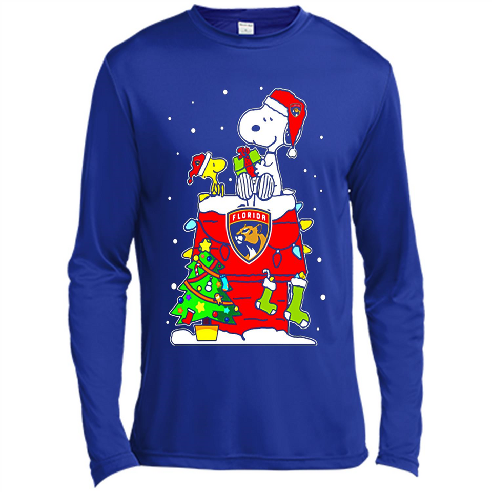 Florida Panthers Snoopy Ugly Christmas Sweaters - Canvas Long Sleeve T-Shirt