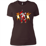 Dabbing Santa - Funny Santa Claus Christmas Dab - Ladies' Boyfriend T-Shirt