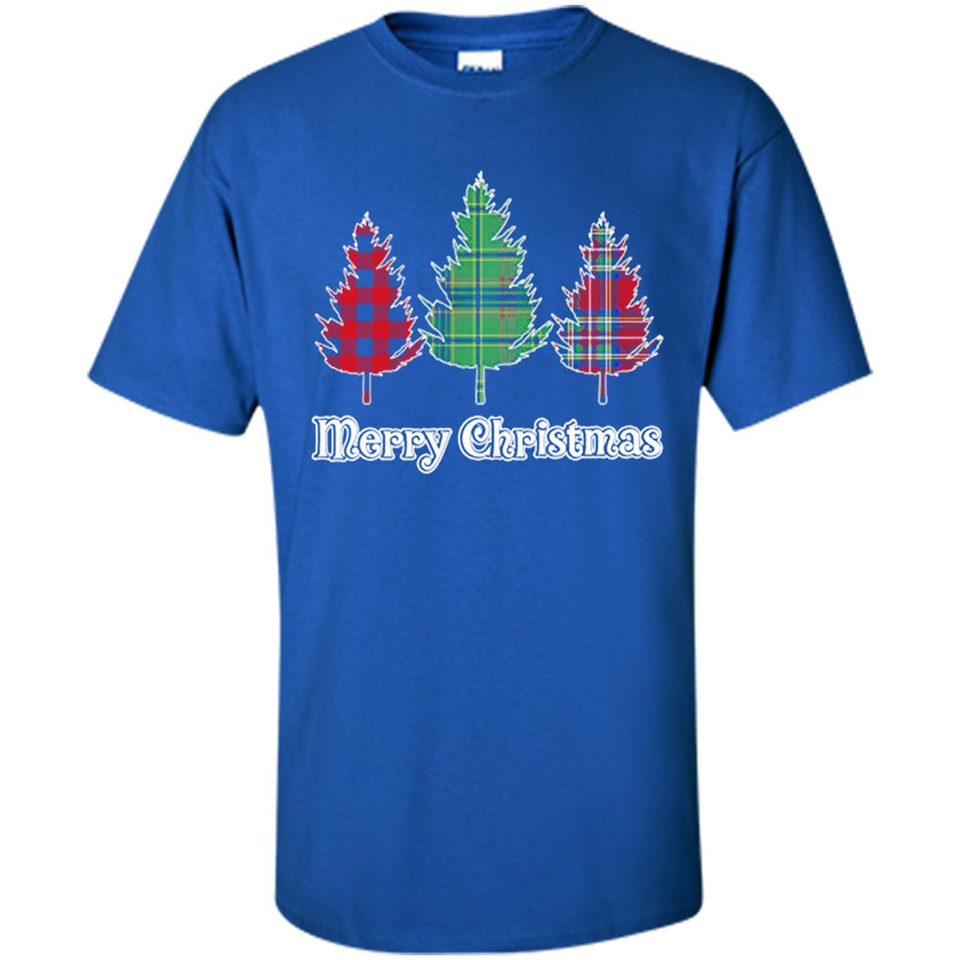 Plaid Christmas Tree Shirt Merry Christmas Plaid is Rad