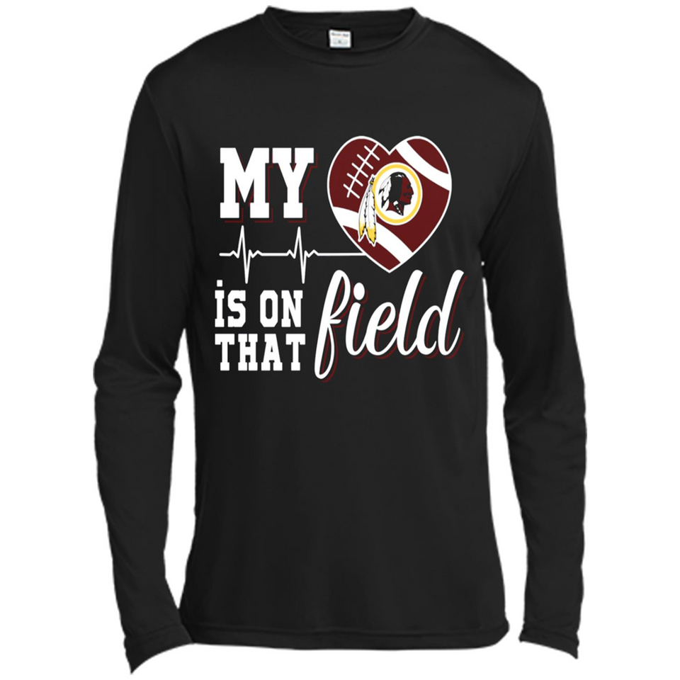 Washington Redskins Football My Heart is on that Field - Canvas Long Sleeve T-Shirt