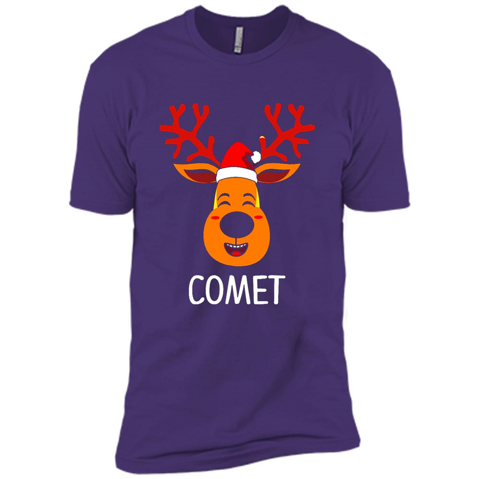 Comet Santa Claus Funny Xmas Holiday T-Shirt - Premium Short Sleeve T-Shirt