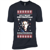 All I want for Christmas is Dean Winchester sweater - Premium Short Sleeve T-Shirt