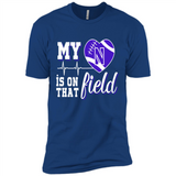 Northwestern Wildcats Football My Heart is on that Field - Premium Short Sleeve T-Shirt