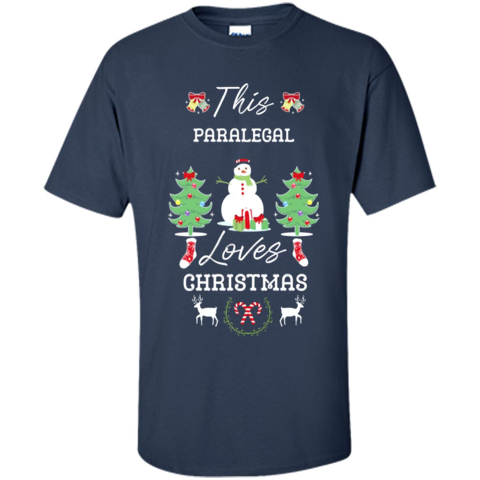 This Paralegal Loves Christmas Tree Shirt with Snowman
