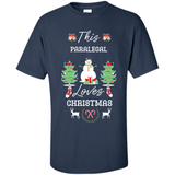 This Paralegal Loves Christmas Tree Shirt with Snowman