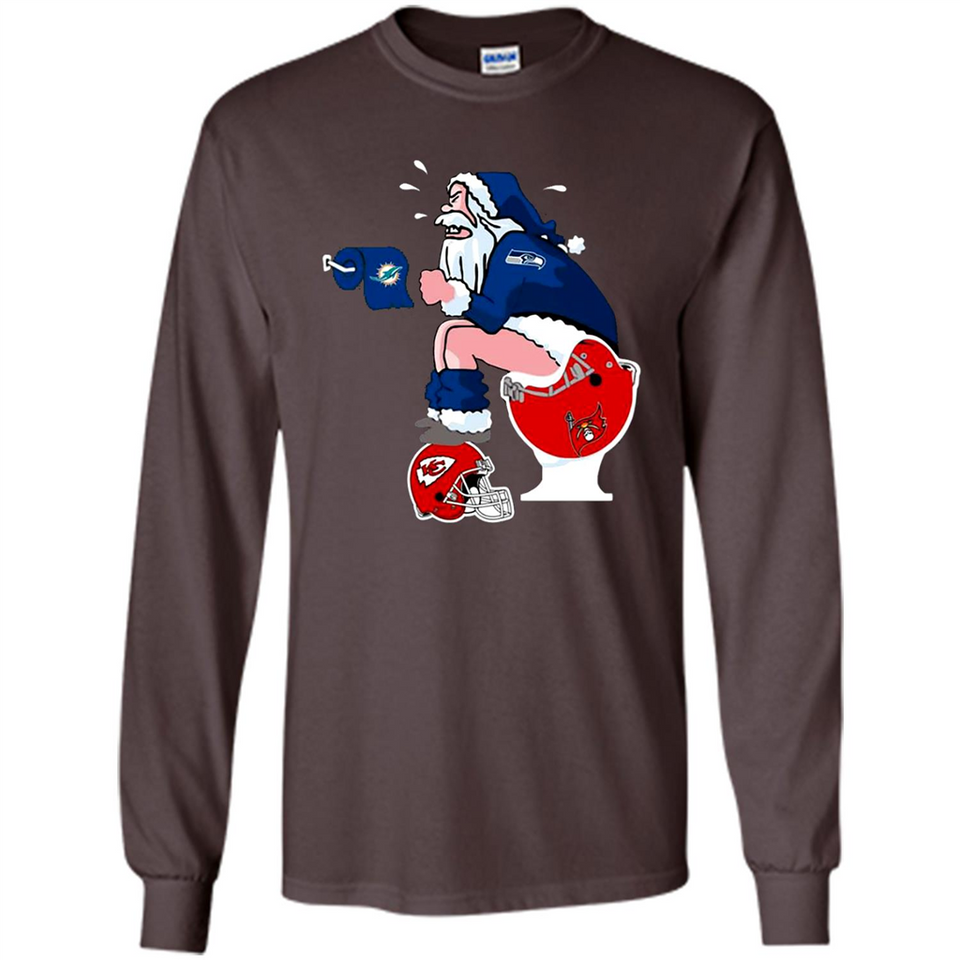 Seattle Seahawks Santa Claus Toilet
