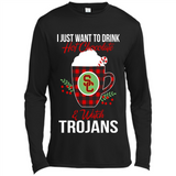 I Just Want To Drink Hot Chocolate & Watch USC Trojans Ugly Christmas Sweater PINGPONG