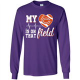 Chicago Bears Football My Heart is on that Field - Long Sleeve T-Shirt