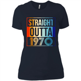 Retro Straight Outta 1970 48 Years Old - Ladies' Boyfriend T-Shirt