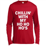 Chillin With My Ho Ho Ho's Funny Christmas - Canvas Long Sleeve T-Shirt