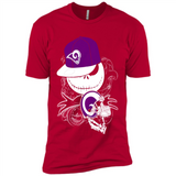 Jack Skellington The Nightmare Before Christmas-Rams Football - Premium Short Sleeve T-Shirt