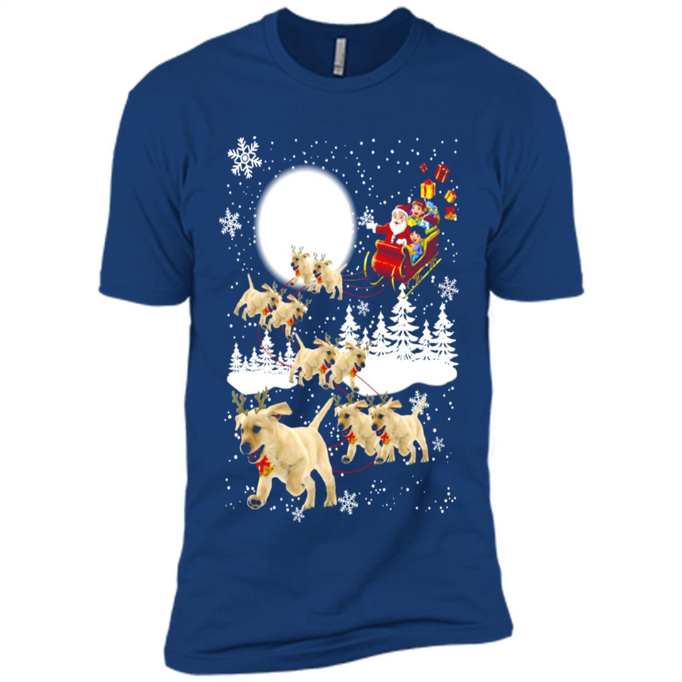 Christmas Santa Golden Retriever Sleigh For Labrador Retriever