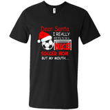 Dear Santa I Really Did Try To Be A Nice Soccer Mom Sweatshirt - Men's V-Neck
