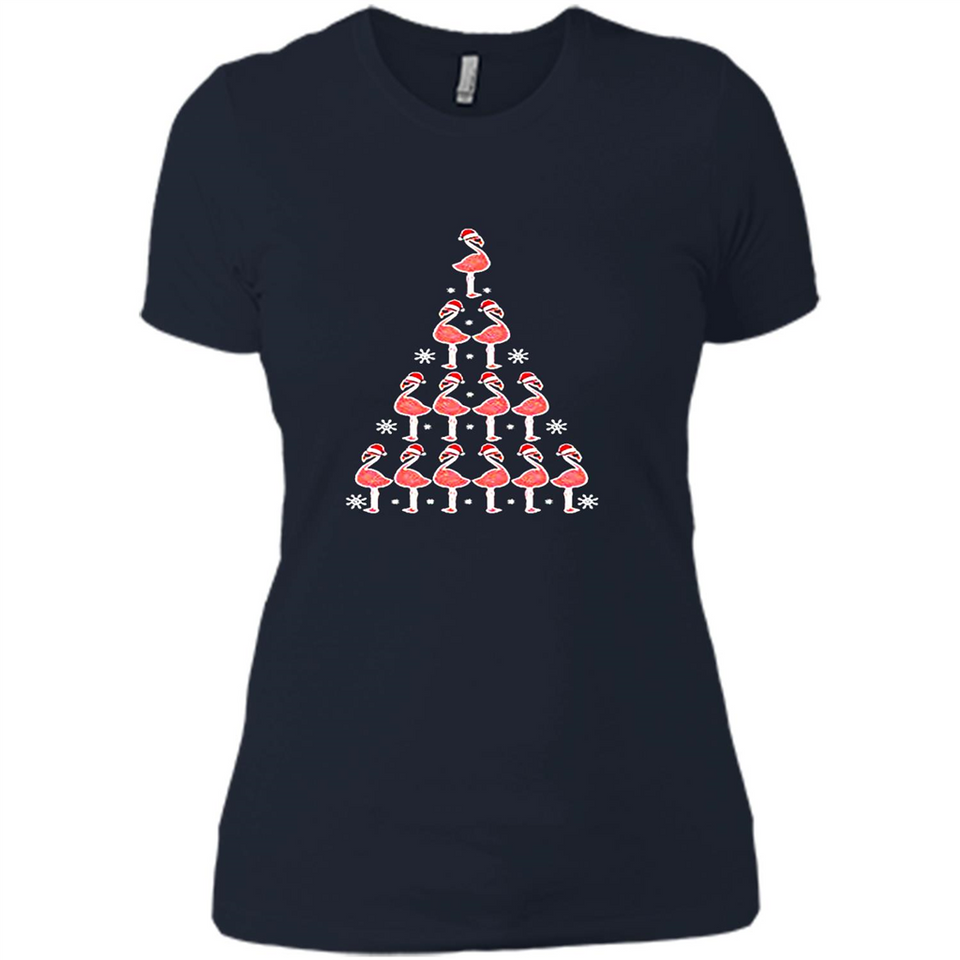 Flamingo Christmas Tree Flamingo - Ladies' Boyfriend T-Shirt