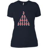 Flamingo Christmas Tree Flamingo - Ladies' Boyfriend T-Shirt