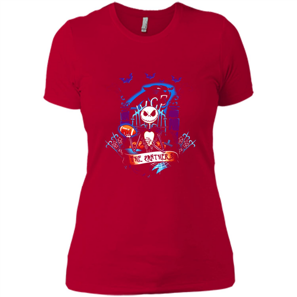 Carolina Panthers Halloween The Nightmare Before Christmas - Ladies' Boyfriend T-Shirt