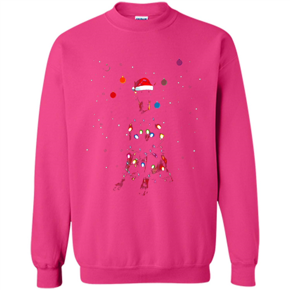 Doberman Santa Lights Christmas Dog Xmas Sweatshirt - Sweatshirt