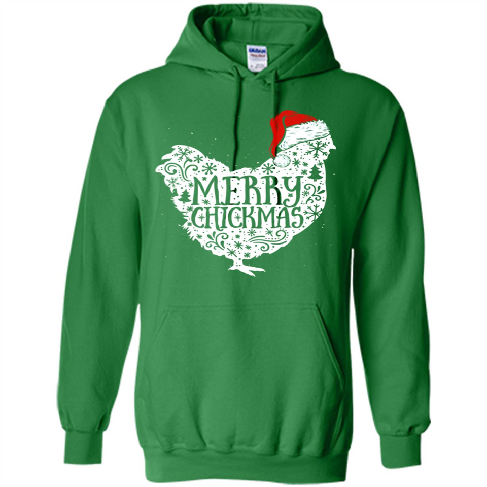 Chicken Christmas T Shirt Merry Chickmas Santa Claus Gifts - Hoodie