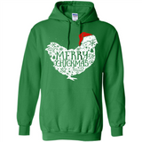 Chicken Christmas T Shirt Merry Chickmas Santa Claus Gifts - Hoodie
