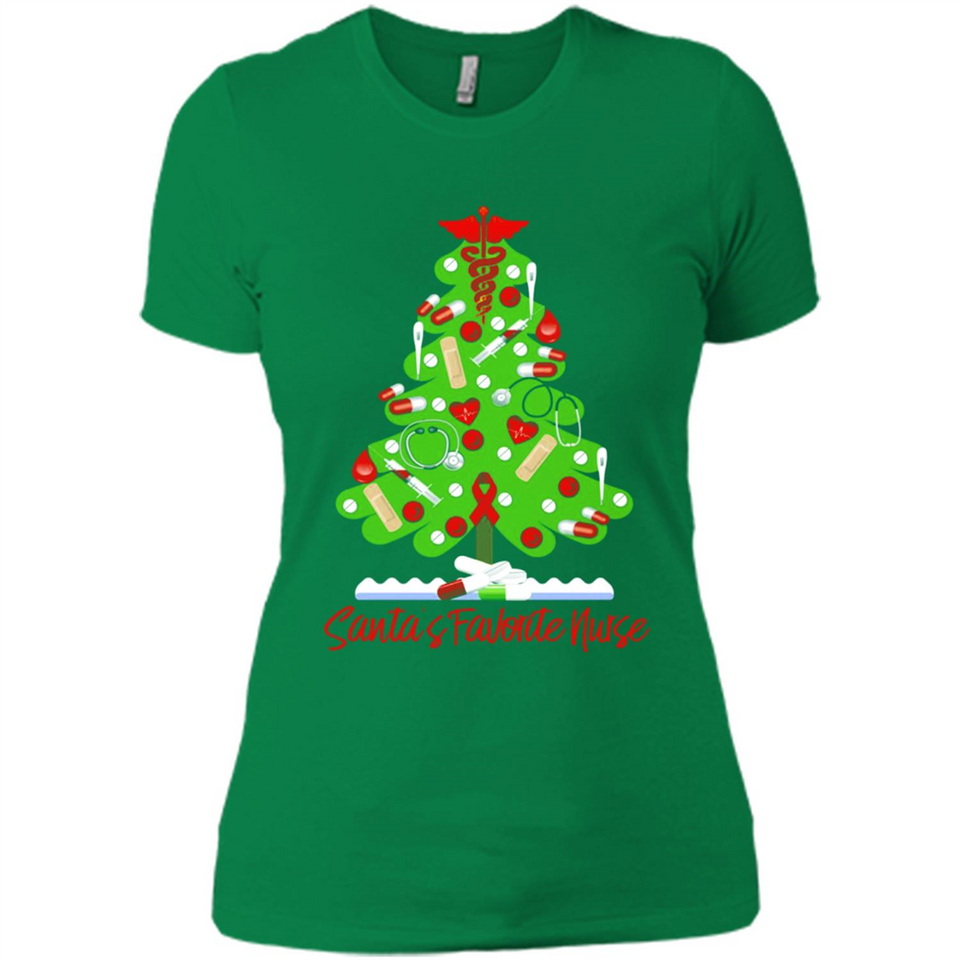 Santa's Favorite Nurse Christmas Tee