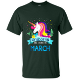 Unicorns are born in March Birthday Rainbow Gift Ladies Custom