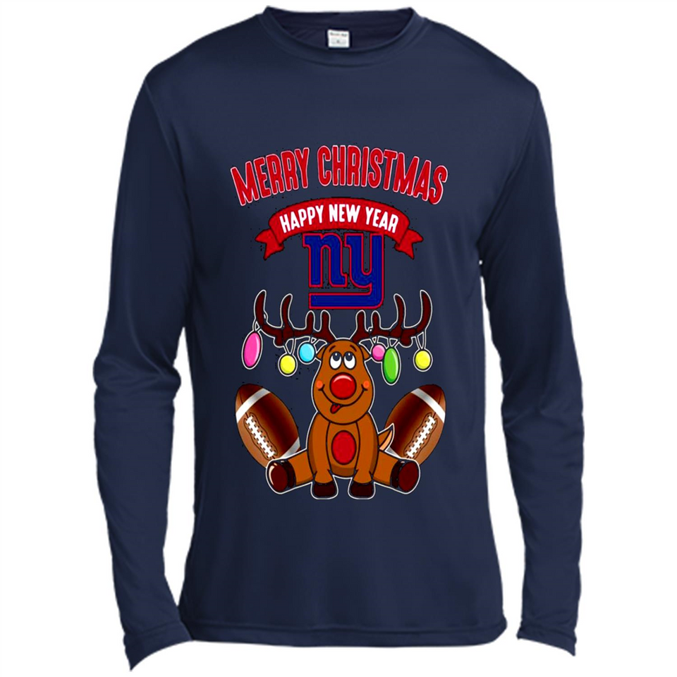 New York Giants NFL Reindeer Funny Merry Christmas And Happy New Year