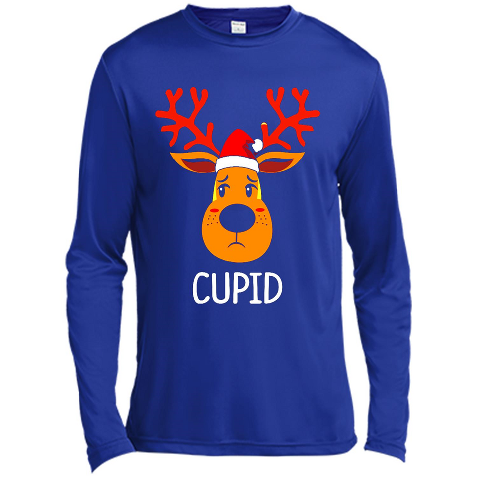 Cupid Santa Claus Funny Xmas Holiday T-Shirt - Canvas Long Sleeve T-Shirt