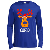 Cupid Santa Claus Funny Xmas Holiday T-Shirt - Canvas Long Sleeve T-Shirt