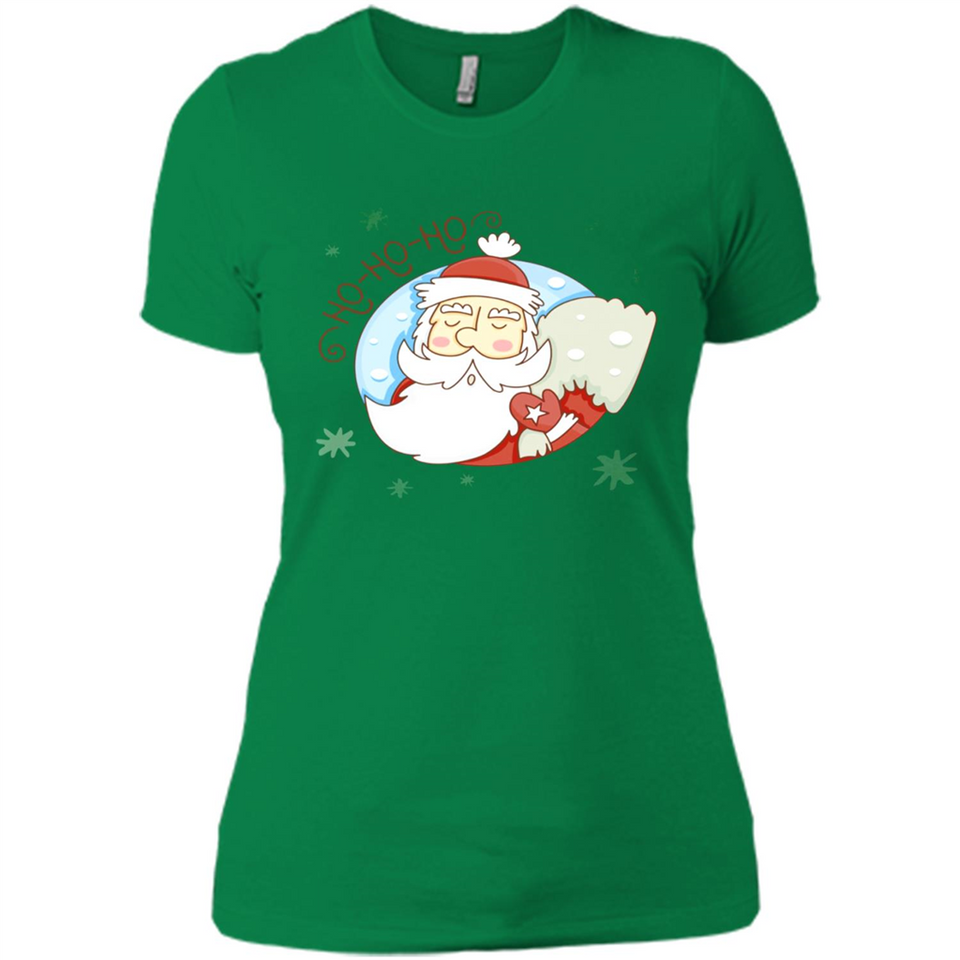 Cute Santa Claus Ho Ho Ho - Ladies' Boyfriend T-Shirt