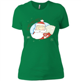 Cute Santa Claus Ho Ho Ho - Ladies' Boyfriend T-Shirt