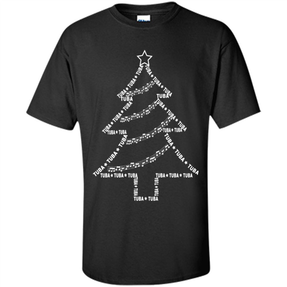 Tuba Text Christmas Tree Musical Instrument Holiday 1