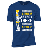 Shirt For Dr Seuss Cat And Pittsburgh Steelers Fans - Premium Short Sleeve T-Shirt