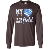 Detroit Lions Football My Heart is on that Field - Long Sleeve T-Shirt