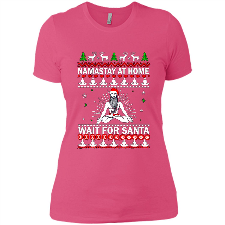 Namastay at home and wait for Santa Christmas sweatshirt PINGPONG