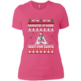 Namastay at home and wait for Santa Christmas sweatshirt PINGPONG