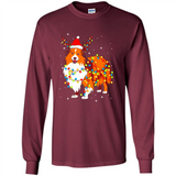 Christmas Lights Shetland Sheepdog Wearing Santa Hat Funny Xmas Mug - Long Sleeve T-Shirt
