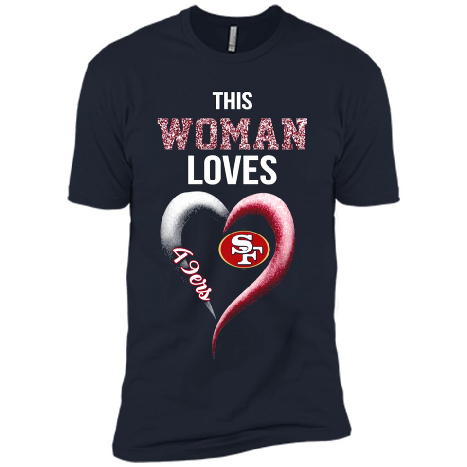 This Woman love 49ers NFL football team - Premium Short Sleeve T-Shirt