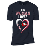 This Woman love 49ers NFL football team - Premium Short Sleeve T-Shirt
