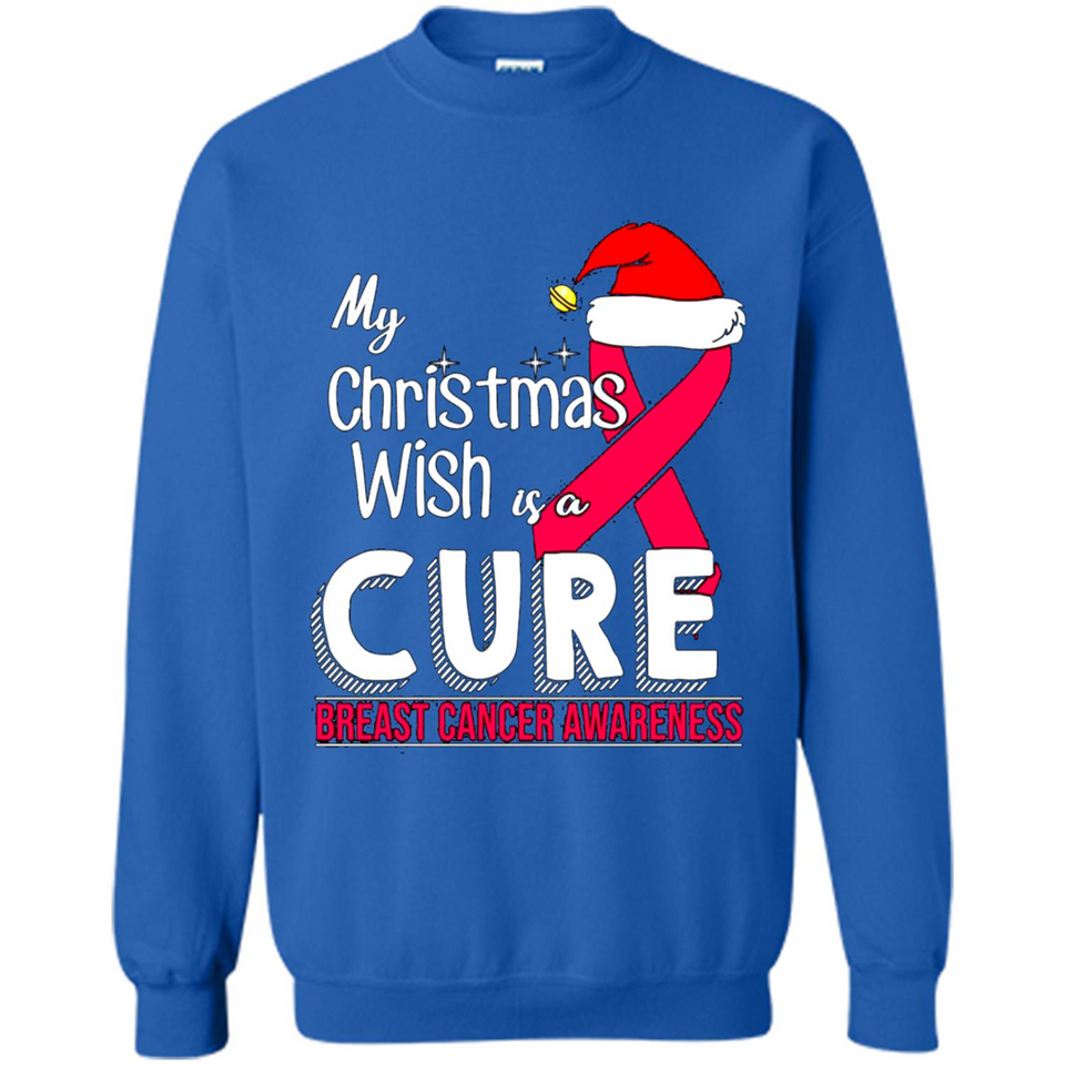 My Christmas Wish Is A Cure Breast Cancer Awareness sweater PINGPONG