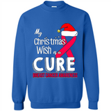 My Christmas Wish Is A Cure Breast Cancer Awareness sweater PINGPONG