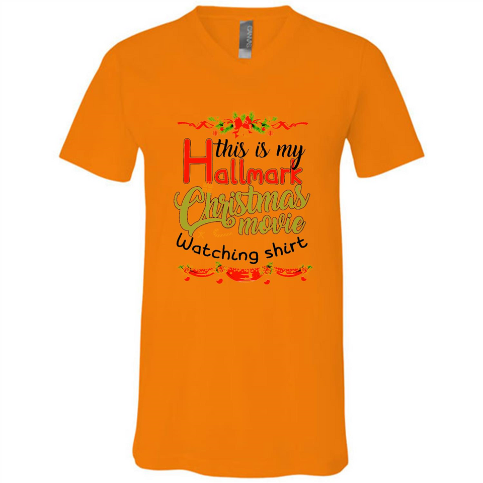This My Movies Hallmark-Christmas Loves Is T-Shirt - Canvas Unisex V-Neck