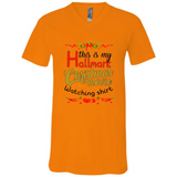 This My Movies Hallmark-Christmas Loves Is T-Shirt - Canvas Unisex V-Neck