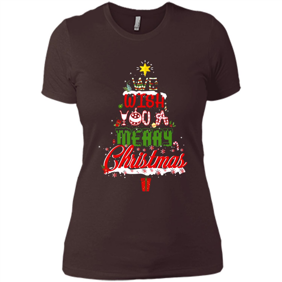 We Wish You A Merry Christmas Funny Pine Gift Sleeve - Ladies' Boyfriend T-Shirt