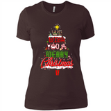 We Wish You A Merry Christmas Funny Pine Gift Sleeve - Ladies' Boyfriend T-Shirt