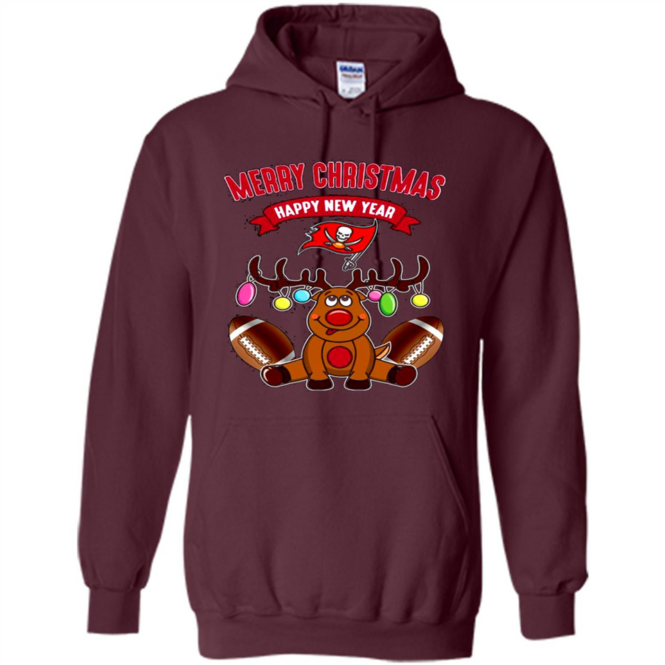 Tampa Bay Buccaneers NFL Reindeer Funny Merry Christmas And Happy New Year